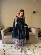 Ethnic Bollywood Indian Heavy Anarkali Salwar Kameez Pakistani Dress Party Gown picture