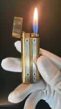 Vintage Cartier Santos Lighter Brushed Gold with Silver Lines picture