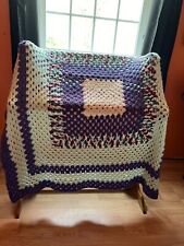 Handmade Crochet Lapghan. Purple And Green picture