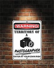 Warning Territory Of a PHOTOGRAPHER 9x12 Predrilled Aluminum Sign   picture
