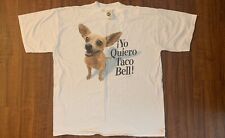 Vintage 90’s Yo Quiero Taco Bell Chihuahua Men’s Xl Double Sided Graphic Tee 98’ picture