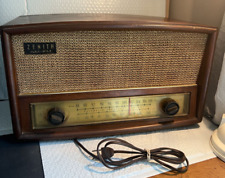 Vintage Zenith Tube Radio AM/FM Phono Input Model G730 Wood WORKS  picture