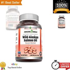 Amazing Omega Wild Alaskan Salmon Oil 2000mg Per Serving 180 Softgels Supplement picture