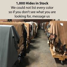 Leather Half Hides - various colors and sizes.  Approximately 15 SQ - 5' x 3' picture