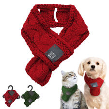Christmas Dog Scarf for Small Large Dog Cat Adjustable Knitted Bandana Collars picture