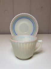 Vintage MacBeth-Evans Banded Pastel Petalware Cup & Saucer picture