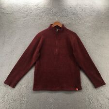 Coleman Sweater Mens Medium Burgundy Knit Half Zip Long Sleeve Pullover Casual picture
