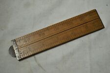 Vintage Split Wooden Ruler w/Bronze Tool- Warrand Box Wood-John Rabone&Sons picture