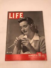 Vintage Life Magazine November 24, 1941 How To Knit Unconquerable China picture