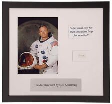 Framed Neil Armstrong Signed Space Photograph and Written Word Display - JSA picture