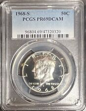 1968 S Silver Kennedy Half Dollar PCGS PR69DCAM picture