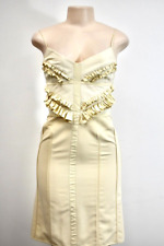 ALBERTA FERRETTI Ivory Cocktail dress Size 4 on Sale DL picture