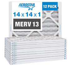 Aerostar 14x14x1 MERV 13 Air Filter, 12 Pack (13 3/4