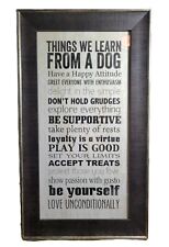 Artistic Reflections ''Things we Learn from a Dog'' Framed Art Animal Lover Gift picture
