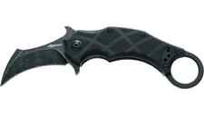 FoxEdge The Claw Straight Black G10 Folding Karambit Knife w/ Emerson Wave picture