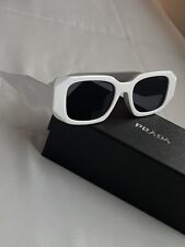 Same Day Shipping Prada PR 17WS White/Grey Sunglasses 49mm picture