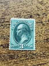 Rare 1873 Green 3 Cents George Washington Continental Bank Note Stamp picture