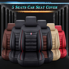 Universal Leather Car Seat Cover Full Set Front Rear Split Bench Design for Cars picture
