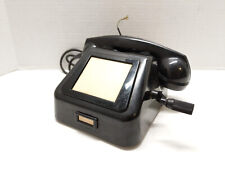 Vtg German Krone Non-Dial Crank Magneto Bakelite Desk Phone Telephone w/ Handset picture
