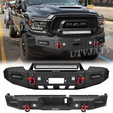 Front/Rear Bumper Fits 2019-2023 Dodge Ram 2500 3500 w/Winch Plate 4 LED Lights picture