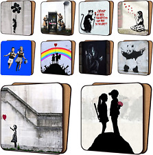 Art Okay Banksy Coasters Mix1-10 New, Balloon Girl Hope, GCHQ, Mobile Lovers etc picture