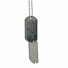 WWII Era Personalised Military Dog Tags Pair Set Army Engrave Military Embossed picture