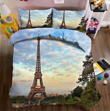 Old Eiffel Tower 3D Printing Duvet Quilt Doona Covers Pillow Case Bedding Sets picture