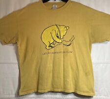 VTG Thrashed Disney Winnie The Pooh “Let My Inspiration Flow” Shirt Gold Size XL picture