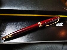 New Montblanc Meisterstuck Burgundy 164P Red Classique Gold Trim Ballpoint Pen picture