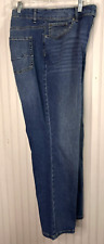 Maurices Womens CURVEY M JEANS 18W Reg High Rise 5 pocket BootCut Dark Denim NEW picture