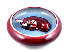Vintage Ox-Blood Red Glazed Porcelain LARGE Brush Washer Pot Buffalo #08262218 picture
