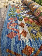 Vintage Handwoven Wool Kilim Rug- Authentic Craftsmanship, Boho Decor 4x6 ft picture