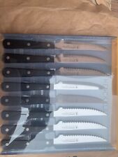 J A Henckels 8 Piece Eversharp Steak Knife Set Knives Stainless Steel Serrated picture
