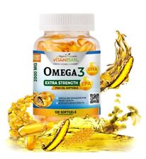 Omega 3 2000mg (XL BOTTLE) 120 Anti Inflammatory suppor,Joint Relief,CONCETRATE  picture