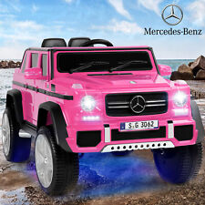New Mercedes-Benz 12V Power Electric Kids Pink Ride On Car LED Lights Music R/C picture