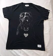 RARE Vintage SupremeBeing Pitbull Bulldog Dog Graphic Tee Black T-Shirt Size L picture