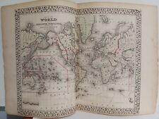 1873 Mitchell's Map Of The World On The Mercator Projector Authentic Handcolored picture