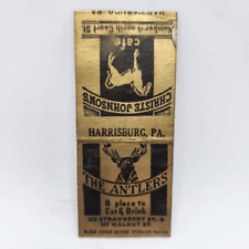 Vintage Bobtail Matchcover The Antlers & Christe Johnson's Cafe Harrisburg Penns picture