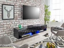 Floating Wall Mounted TV Cabinet 140cm High Gloss Front Panels picture