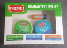 NEW O'Keefe’s Working Hands 3.4 oz Healthy Feet 3.2 oz Lip Repair Balm Gift Set picture