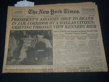 1963 NOV 25 NEW YORK TIMES - PRESIDENT'S ASSASSIN SHOT TO DEATH - NP 3561 picture
