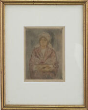 Valér Ferenczy (1885-1954) - Framed Hungarian School Etching, Lady with Shawl picture