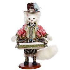 Mark Roberts 2022 Server Cat with Tray Figurine, 26.5