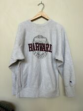Vintage 90s Harvard Champion Reverse Weave Sweatshirt Unisex XL Gray Cotton USA picture