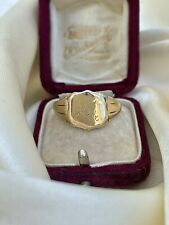 Vintage  9t Yellow Gold Shield Design Signet Ring picture
