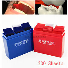 Dental Articulating Paper Blue/Red Double Sided Teeth Care Strips 300 Sheets SS picture