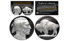 1930's BLACK RUTHENIUM Indian Head Buffalo Nickel *Full Dates w/ GENUINE SILVER picture