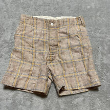 Vintage 1940s Tom Sawyer Washwear Linen Shorts Age 6 1940s Boys Shorts Plaid picture