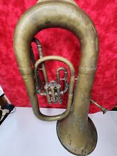 Vintage Brass Alto Horn Antique Brass Instrument Alto Horn Old Musical Brass picture