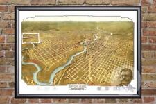 Vintage Spokane, WA Map 1905 - Historic Washington Art Old Victorian Industrial picture